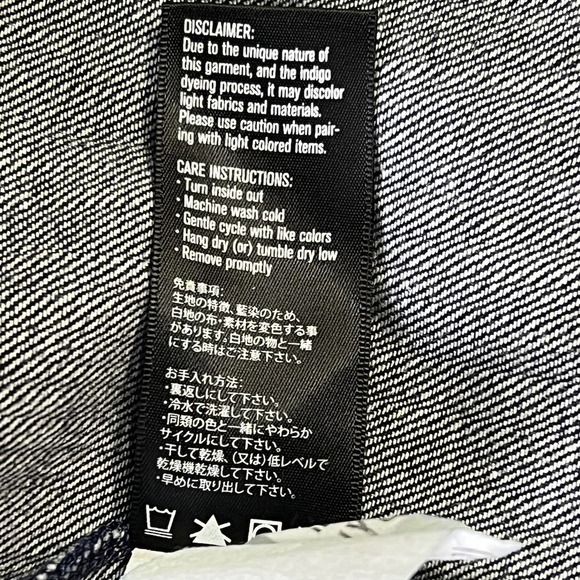 3x1 Oversized Trucker Denim Jacket 100% Cotton Pockets Classic Long Sleeve M - Picture 11 of 12